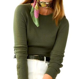 JMcLaughlin Jamey Sweater in olive green size xs